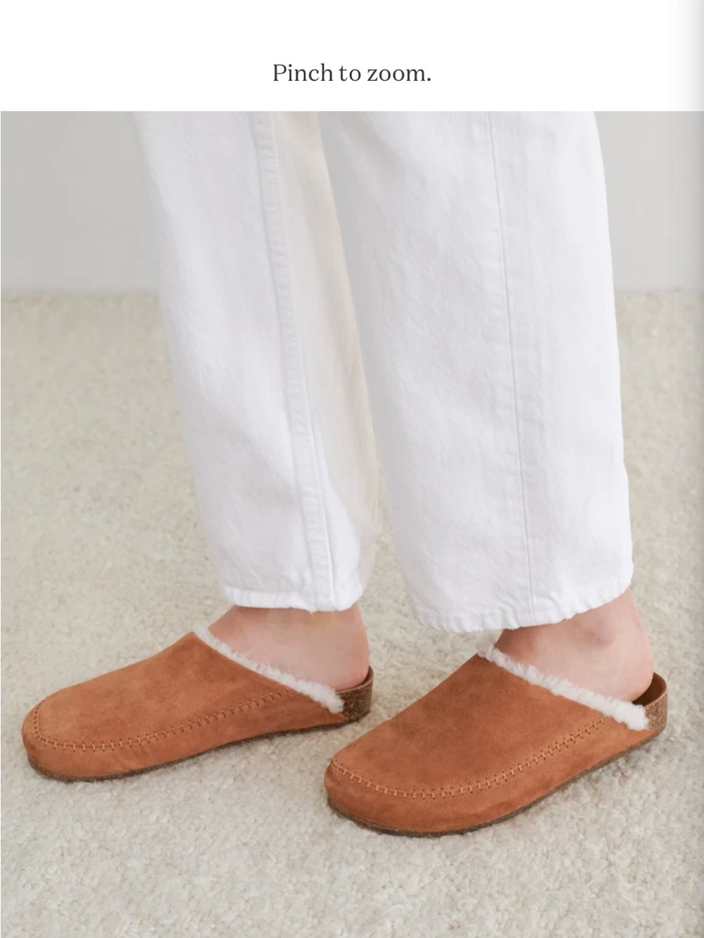 Jenni Kayne Shearling-Lined Moc Clog Size 38/8